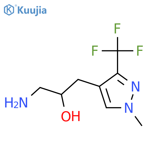 1-amino-3-1-methyl-3-(trifluoromethyl)-1H-pyrazol-4-ylpropan-2-ol structure