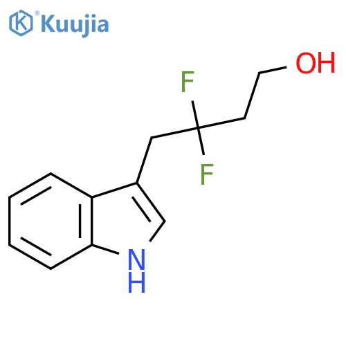 3,3-difluoro-4-(1H-indol-3-yl)butan-1-ol structure