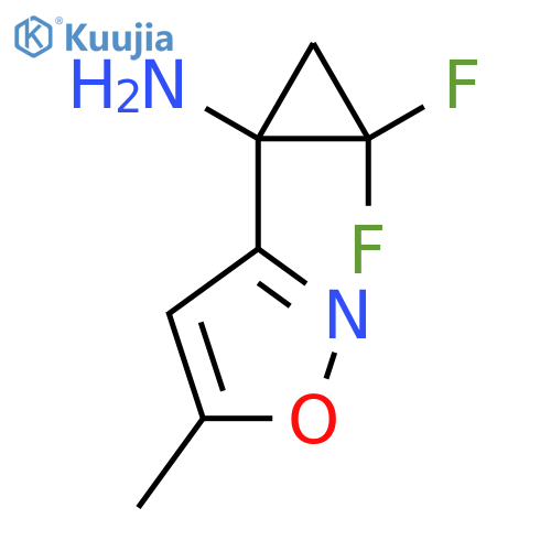 2,2-difluoro-1-(5-methyl-1,2-oxazol-3-yl)cyclopropan-1-amine structure