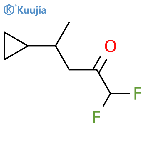4-cyclopropyl-1,1-difluoropentan-2-one structure