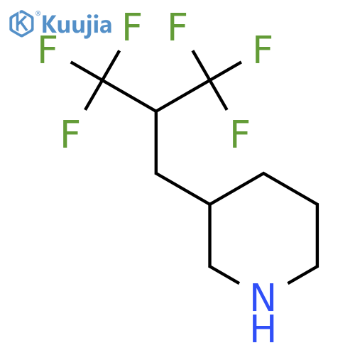 3-3,3,3-trifluoro-2-(trifluoromethyl)propylpiperidine structure