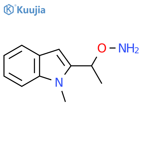 O-1-(1-methyl-1H-indol-2-yl)ethylhydroxylamine structure