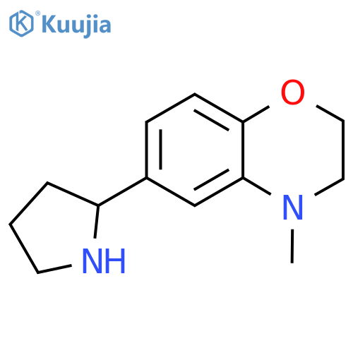 4-methyl-6-(pyrrolidin-2-yl)-3,4-dihydro-2H-1,4-benzoxazine structure