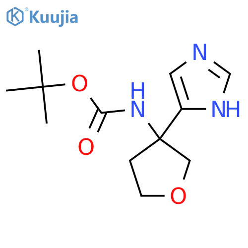 tert-butyl N-3-(1H-imidazol-4-yl)oxolan-3-ylcarbamate structure