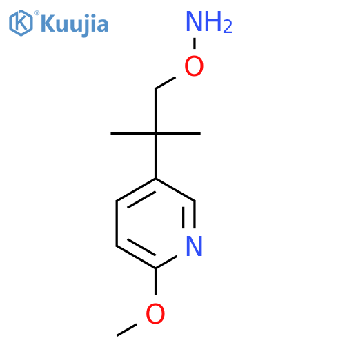 O-2-(6-methoxypyridin-3-yl)-2-methylpropylhydroxylamine structure