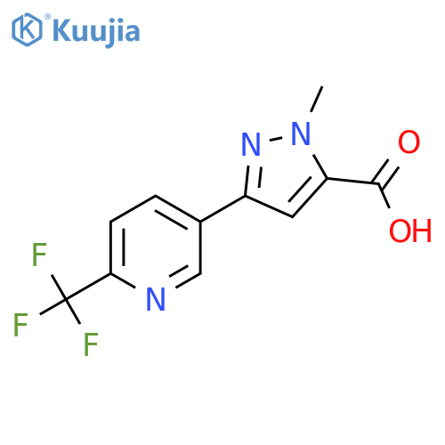 1-methyl-3-6-(trifluoromethyl)pyridin-3-yl-1H-pyrazole-5-carboxylic acid structure