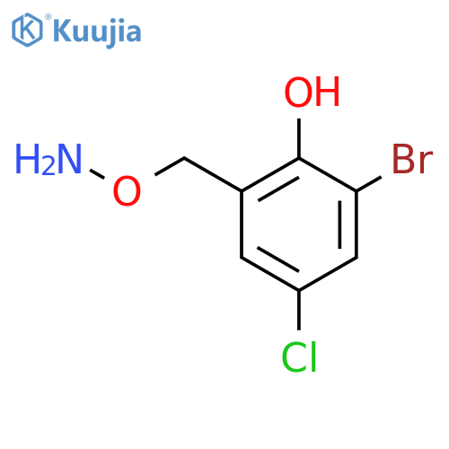 2-(aminooxy)methyl-6-bromo-4-chlorophenol structure