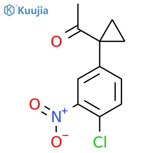 1-1-(4-chloro-3-nitrophenyl)cyclopropylethan-1-one structure