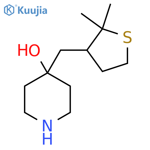 4-(2,2-dimethylthiolan-3-yl)methylpiperidin-4-ol structure
