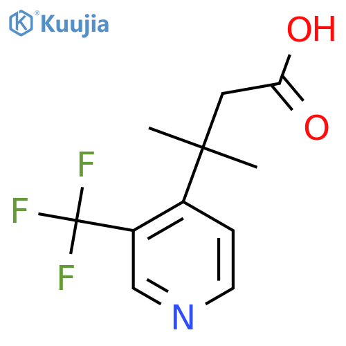 3-methyl-3-3-(trifluoromethyl)pyridin-4-ylbutanoic acid structure