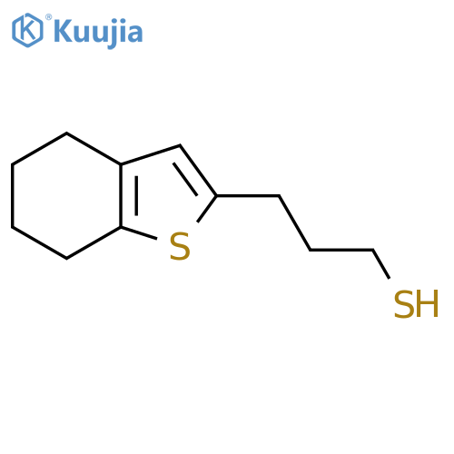 3-(4,5,6,7-tetrahydro-1-benzothiophen-2-yl)propane-1-thiol structure