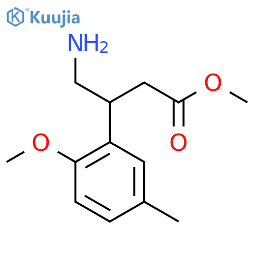 methyl 4-amino-3-(2-methoxy-5-methylphenyl)butanoate structure