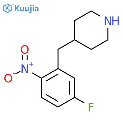 4-(5-fluoro-2-nitrophenyl)methylpiperidine structure