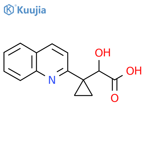 2-hydroxy-2-1-(quinolin-2-yl)cyclopropylacetic acid structure