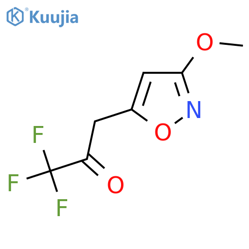 1,1,1-trifluoro-3-(3-methoxy-1,2-oxazol-5-yl)propan-2-one structure