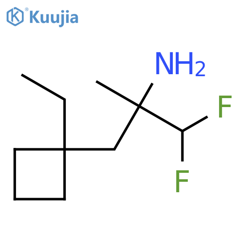 3-(1-ethylcyclobutyl)-1,1-difluoro-2-methylpropan-2-amine structure