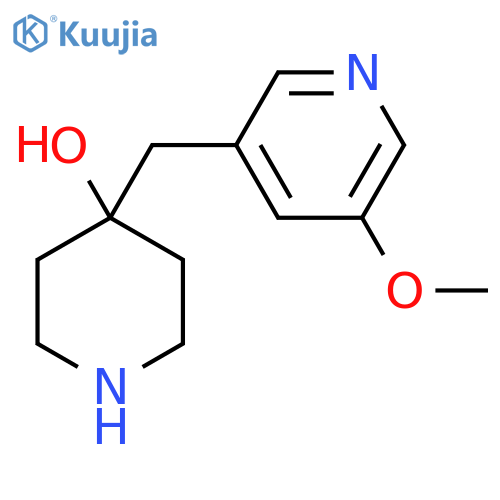 4-(5-methoxypyridin-3-yl)methylpiperidin-4-ol structure