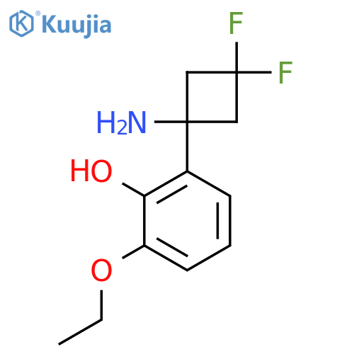 2-(1-amino-3,3-difluorocyclobutyl)-6-ethoxyphenol structure