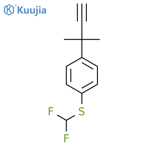 1-(difluoromethyl)sulfanyl-4-(2-methylbut-3-yn-2-yl)benzene structure