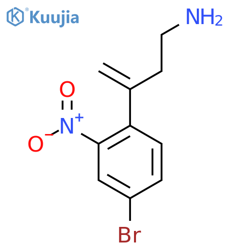 3-(4-bromo-2-nitrophenyl)but-3-en-1-amine structure