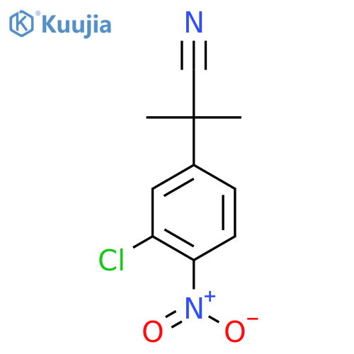 2-(3-chloro-4-nitrophenyl)-2-methylpropanenitrile structure