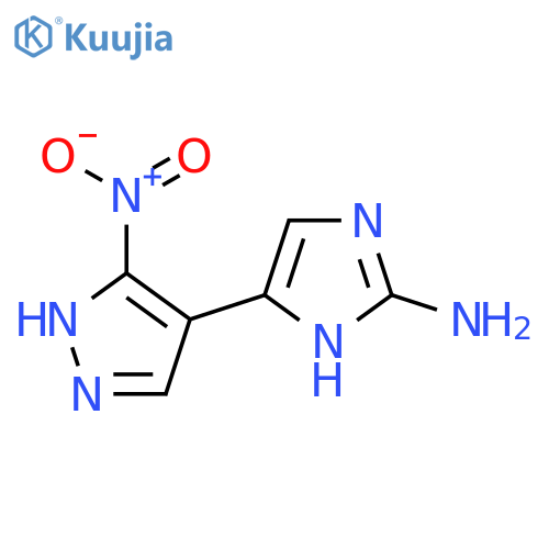 5-(3-nitro-1H-pyrazol-4-yl)-1H-imidazol-2-amine structure