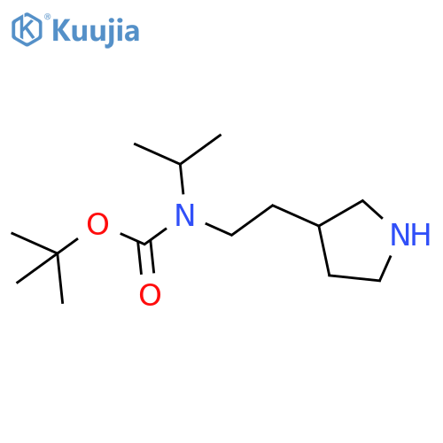 tert-butyl N-(propan-2-yl)-N-2-(pyrrolidin-3-yl)ethylcarbamate structure
