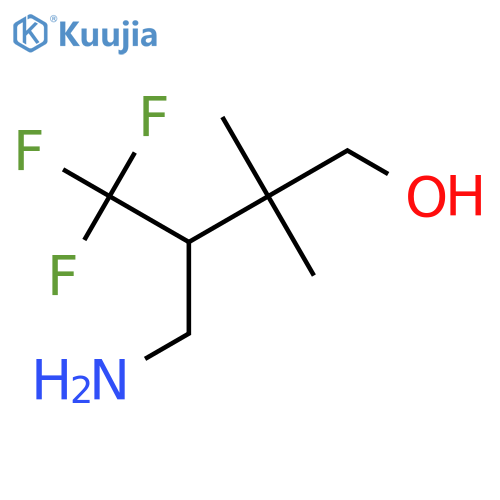 4-amino-2,2-dimethyl-3-(trifluoromethyl)butan-1-ol structure