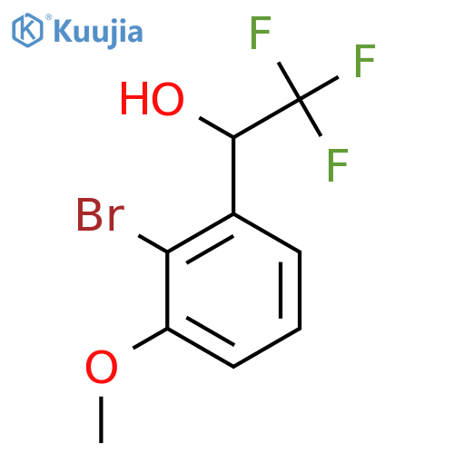 1-(2-bromo-3-methoxyphenyl)-2,2,2-trifluoroethan-1-ol structure