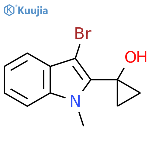 1-(3-bromo-1-methyl-1H-indol-2-yl)cyclopropan-1-ol structure