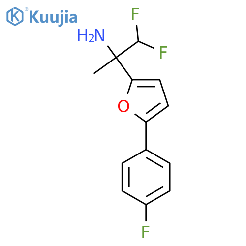 1,1-difluoro-2-5-(4-fluorophenyl)furan-2-ylpropan-2-amine structure