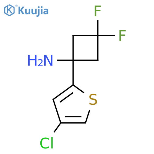 1-(4-chlorothiophen-2-yl)-3,3-difluorocyclobutan-1-amine structure