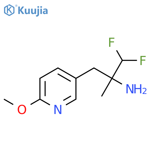 1,1-difluoro-3-(6-methoxypyridin-3-yl)-2-methylpropan-2-amine structure