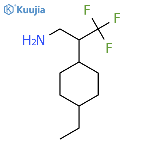 2-(4-ethylcyclohexyl)-3,3,3-trifluoropropan-1-amine structure