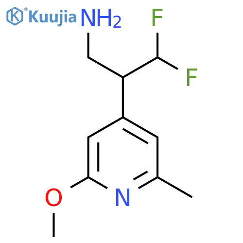 3,3-difluoro-2-(2-methoxy-6-methylpyridin-4-yl)propan-1-amine structure
