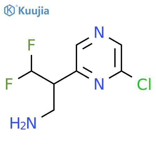 2-(6-chloropyrazin-2-yl)-3,3-difluoropropan-1-amine structure