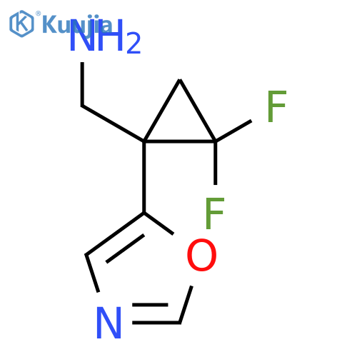 2,2-difluoro-1-(1,3-oxazol-5-yl)cyclopropylmethanamine structure
