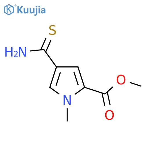 methyl 4-carbamothioyl-1-methyl-1H-pyrrole-2-carboxylate structure