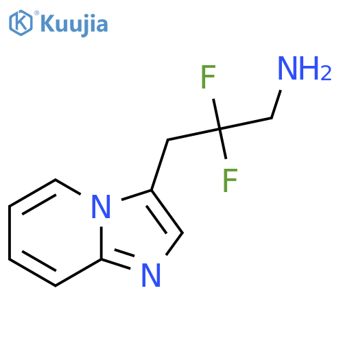 2,2-difluoro-3-{imidazo1,2-apyridin-3-yl}propan-1-amine structure