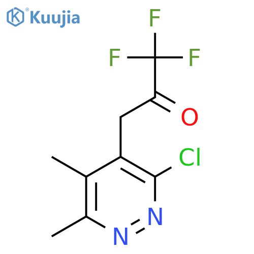 3-(3-chloro-5,6-dimethylpyridazin-4-yl)-1,1,1-trifluoropropan-2-one structure