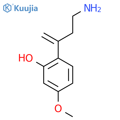 2-(4-aminobut-1-en-2-yl)-5-methoxyphenol structure