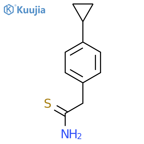 2-(4-cyclopropylphenyl)ethanethioamide structure