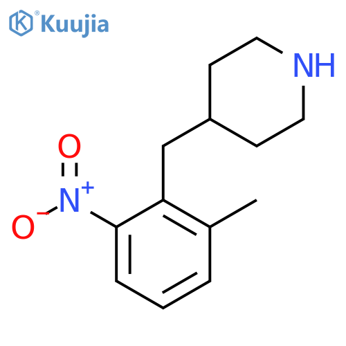 4-(2-methyl-6-nitrophenyl)methylpiperidine structure