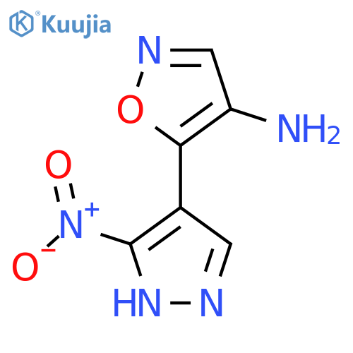 5-(3-nitro-1H-pyrazol-4-yl)-1,2-oxazol-4-amine structure