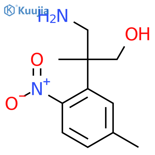 3-amino-2-methyl-2-(5-methyl-2-nitrophenyl)propan-1-ol structure