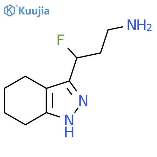 3-fluoro-3-(4,5,6,7-tetrahydro-1H-indazol-3-yl)propan-1-amine structure