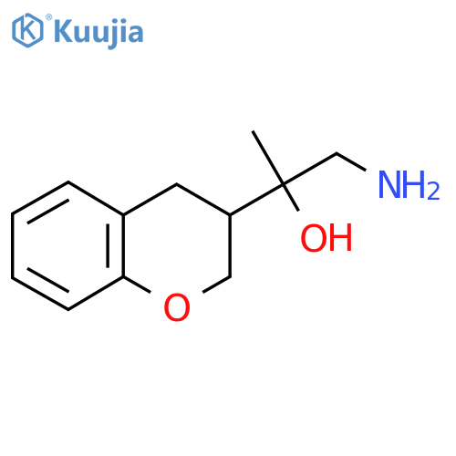 1-amino-2-(3,4-dihydro-2H-1-benzopyran-3-yl)propan-2-ol structure