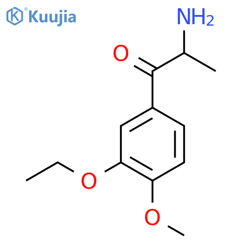 2-amino-1-(3-ethoxy-4-methoxyphenyl)propan-1-one structure