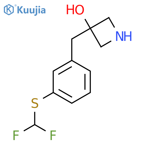 3-({3-(difluoromethyl)sulfanylphenyl}methyl)azetidin-3-ol structure