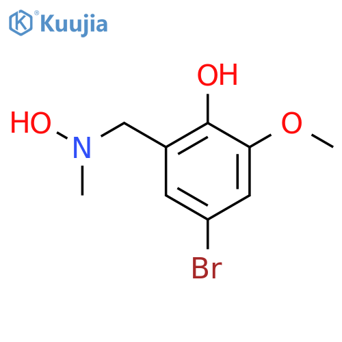 4-bromo-2-{hydroxy(methyl)aminomethyl}-6-methoxyphenol structure